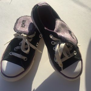 [Converse] black purple sneakers all star kid’s 11